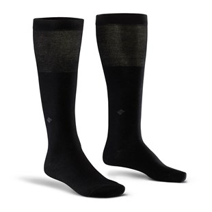 Diyabetik Dizaltı Erkek Siyah Gümüş Çorap 3'lü Paket