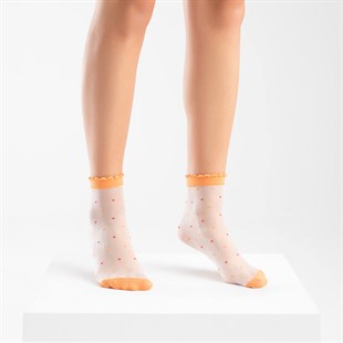 Koku Yapmayan Dotly Soket Kadın Siyah Gümüş Çorap 3'lü Paket