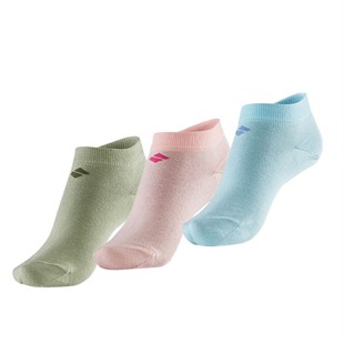 Koku Yapmayan Patik Kadın Renkli Gümüş Çorap 3lü Paket