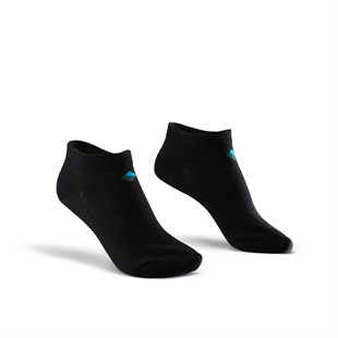 Koku Yapmayan Patik Kadın Siyah Gümüş Çorap 3'lü Paket