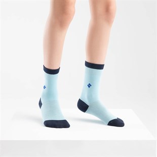 Koku Yapmayan Soket Çocuk Mavi LacivertGümüş Çorap