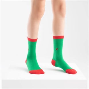 Koku Yapmayan Soket Erkek Çocuk  Yeşil Kırmızı Gümüş Çorap 3'lü Paket