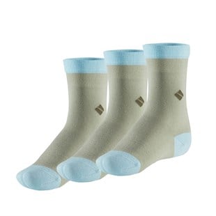 Koku Yapmayan Soket Erkek Çocuk Yeşil Mavi Gümüş Çorap 3lü Paket