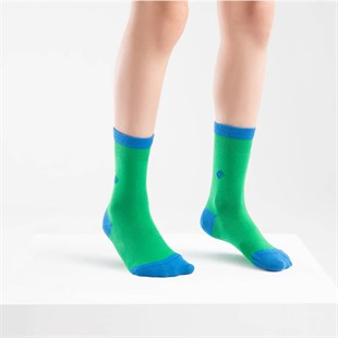 Koku Yapmayan Soket Erkek Çocuk  Yeşil Saks Gümüş Çorap 3'lü Paket