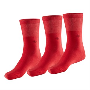 Koku Yapmayan Soket Erkek Kırmızı Gümüş Çorap 3lü Paket