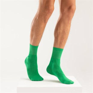 Koku Yapmayan Soket Erkek Yeşil Gümüş Çorap