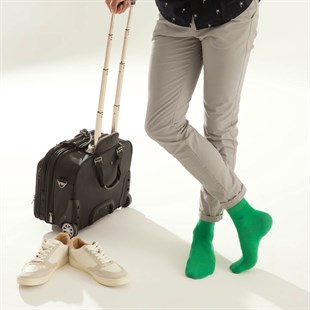Koku Yapmayan Soket Erkek Yeşil Gümüş Çorap 3'lü Paket
