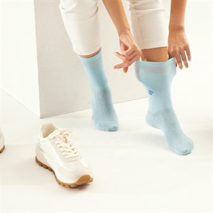 Koku Yapmayan Soket Kadın Renkli Gümüş Çorap 3'lü Paket