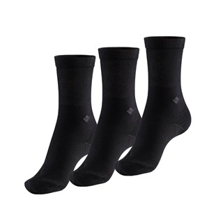 Koku Yapmayan Soket Kadın Siyah Gümüş Çorap 3'lü Paket