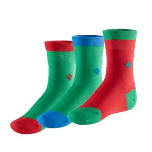 Koku Yapmayan Soket Kız Çocuk Renkli Gümüş Çorap 3lü Paket