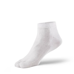 Mantar Önleyici Parmaklı Patik Erkek Beyaz Gümüş Çorap